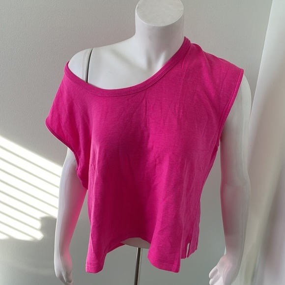 Lou & Grey Signature Soft Pink Cap Sleeve Tee Size Large NEW - Picture 7 of 9